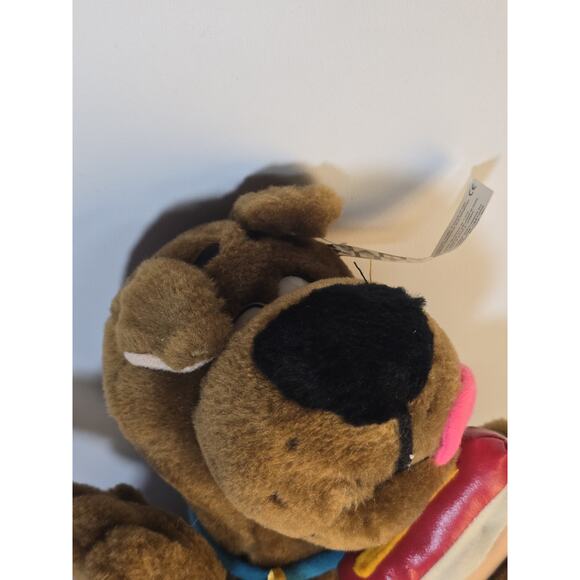 13" Scooby Doo Plush Holding Hot Dog 1998 Cartoon Network Play by Play - Picture 3 of 7